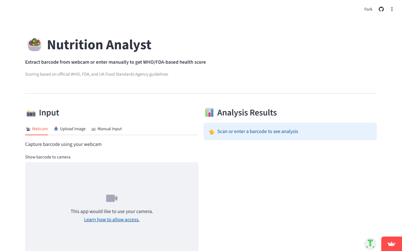 Smart Packaged Food Analyzer